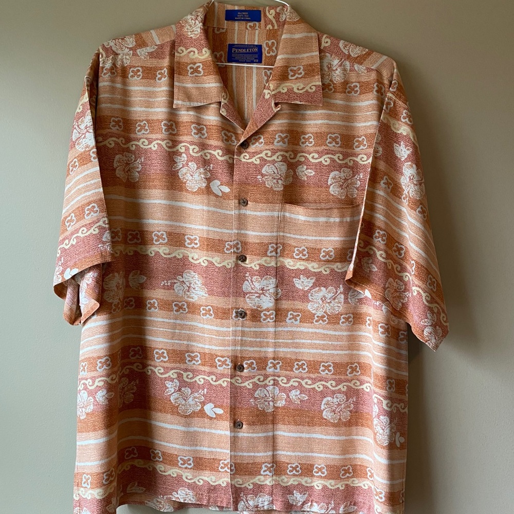 Pendleton Silk Hawaiian shirt EUC